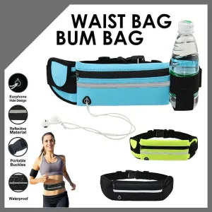 Waterproof Running Bum Bag Fanny Pack Waist Belt Money Wallet Zip Pouch Sports