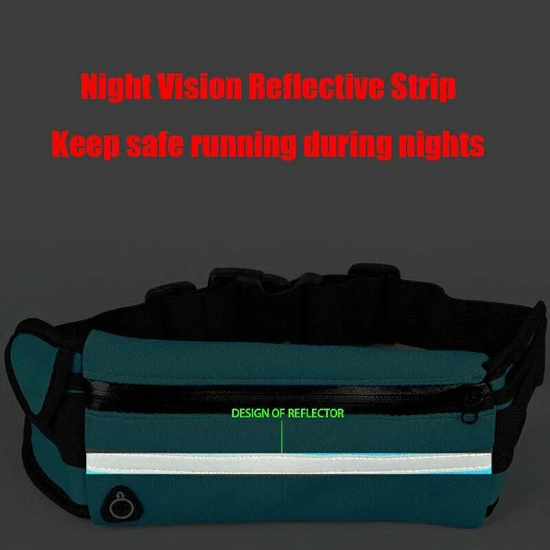 Waterproof Running Bum Bag Fanny Pack Waist Belt Money Wallet Zip Pouch Sports