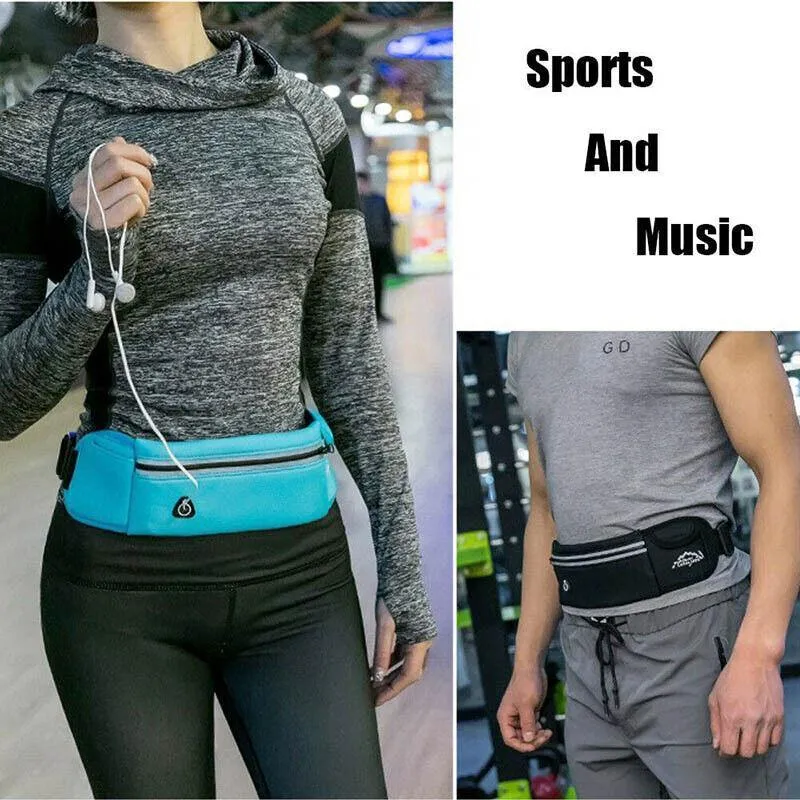 Waterproof Running Bum Bag Fanny Pack Waist Belt Money Wallet Zip Pouch Sports