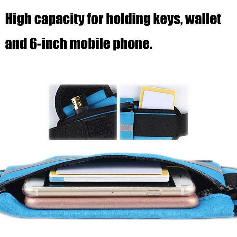 Waterproof Running Bum Bag Fanny Pack Waist Belt Money Wallet Zip Pouch Sports