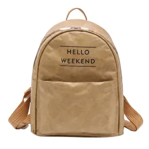 Waterproof Verified Paper Backpack Vintage On-time delivery Women