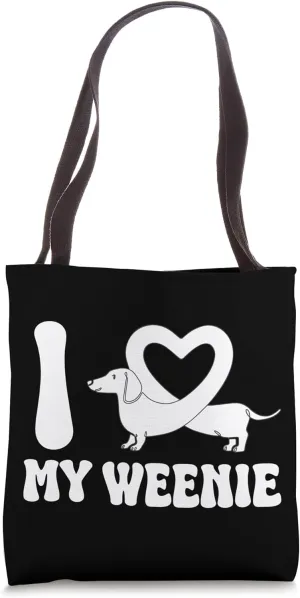 Weenie Cute Wiener Dog Doxie Design - Dackel & Dachshund Tote Bag
