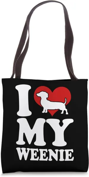Weenie Cute Wiener Dog Doxie Design - Dackel & Dachshund Tote Bag