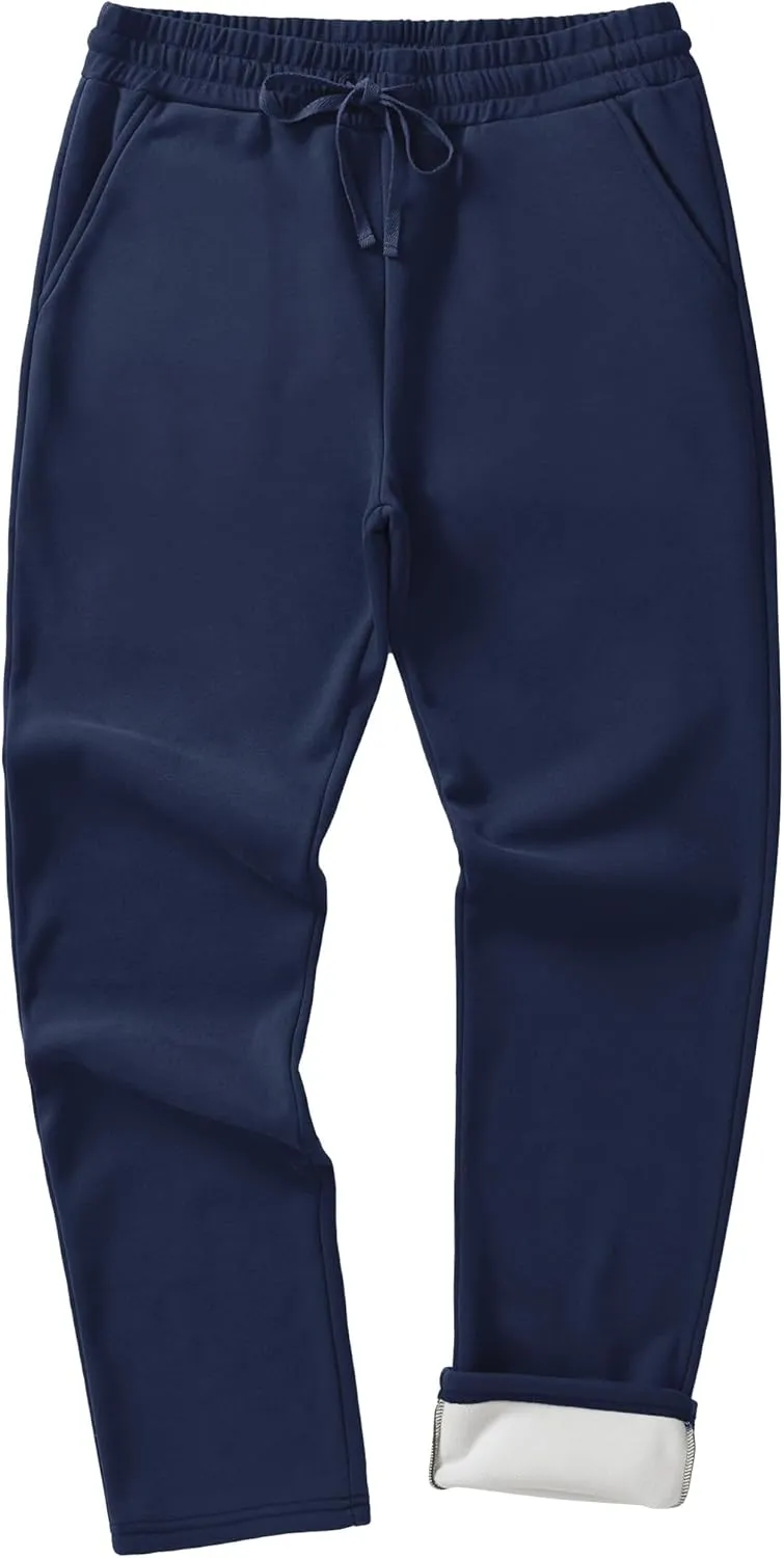 Weintee Men's 34" Inseam Tall Fleece Sweatpants Warm Pants for Winter