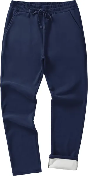 Weintee Men's 34" Inseam Tall Fleece Sweatpants Warm Pants for Winter