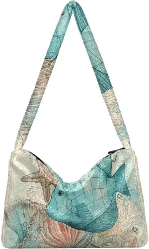 White Green Snakeskin Plush Bag, Tote Bag Young Women, Womens Outdoor Bag