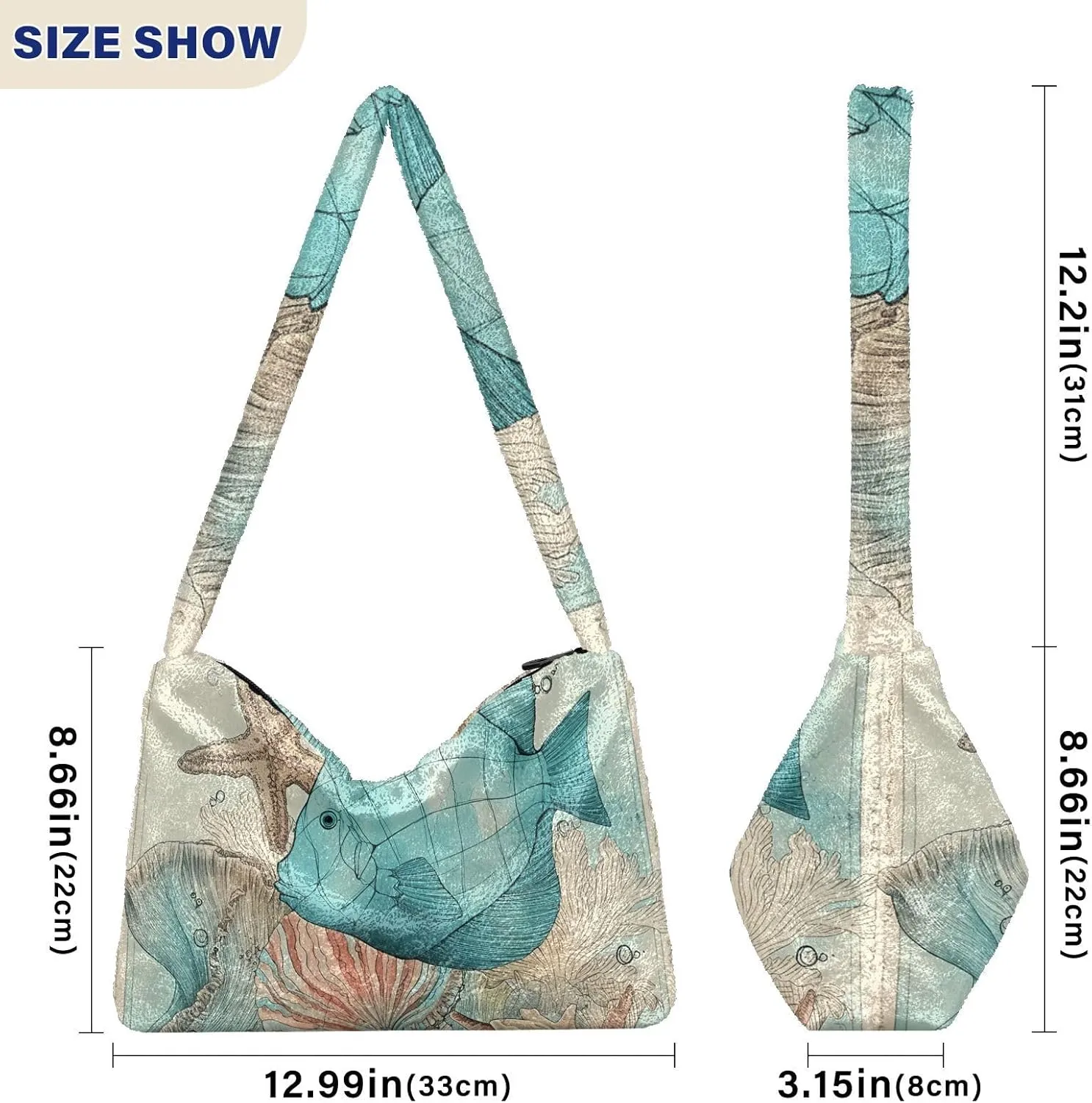 White Green Snakeskin Plush Bag, Tote Bag Young Women, Womens Outdoor Bag