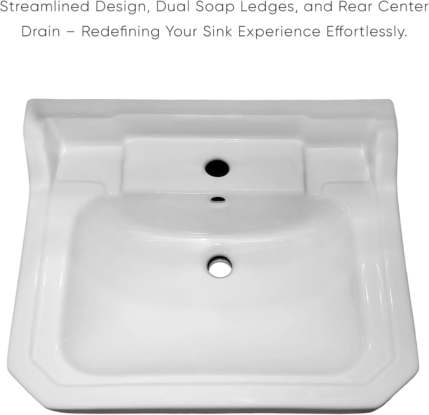 Whitehaus Victoriahaus Console with Integrated Rectangular Bowl, Polished Brass Leg Support, Towel Bar, Backsplash, and Overflow; 1 faucet hole; Color: White/Polished Chrome