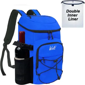 WOLT Cooler Backpack,24 Cans Insulated Backpack Cooler Leakproof,Lightweight Soft Cooler Bag,Camping Cooler,Large Capacity Beach Cooler,Waterproof Travel Cooler Lunch Backpack for Hiking