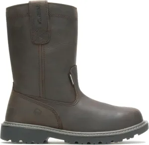 Wolverine Men's Floorhand Waterproof 10" Soft Toe Work Boot, Dark Brown, 11.5 W US