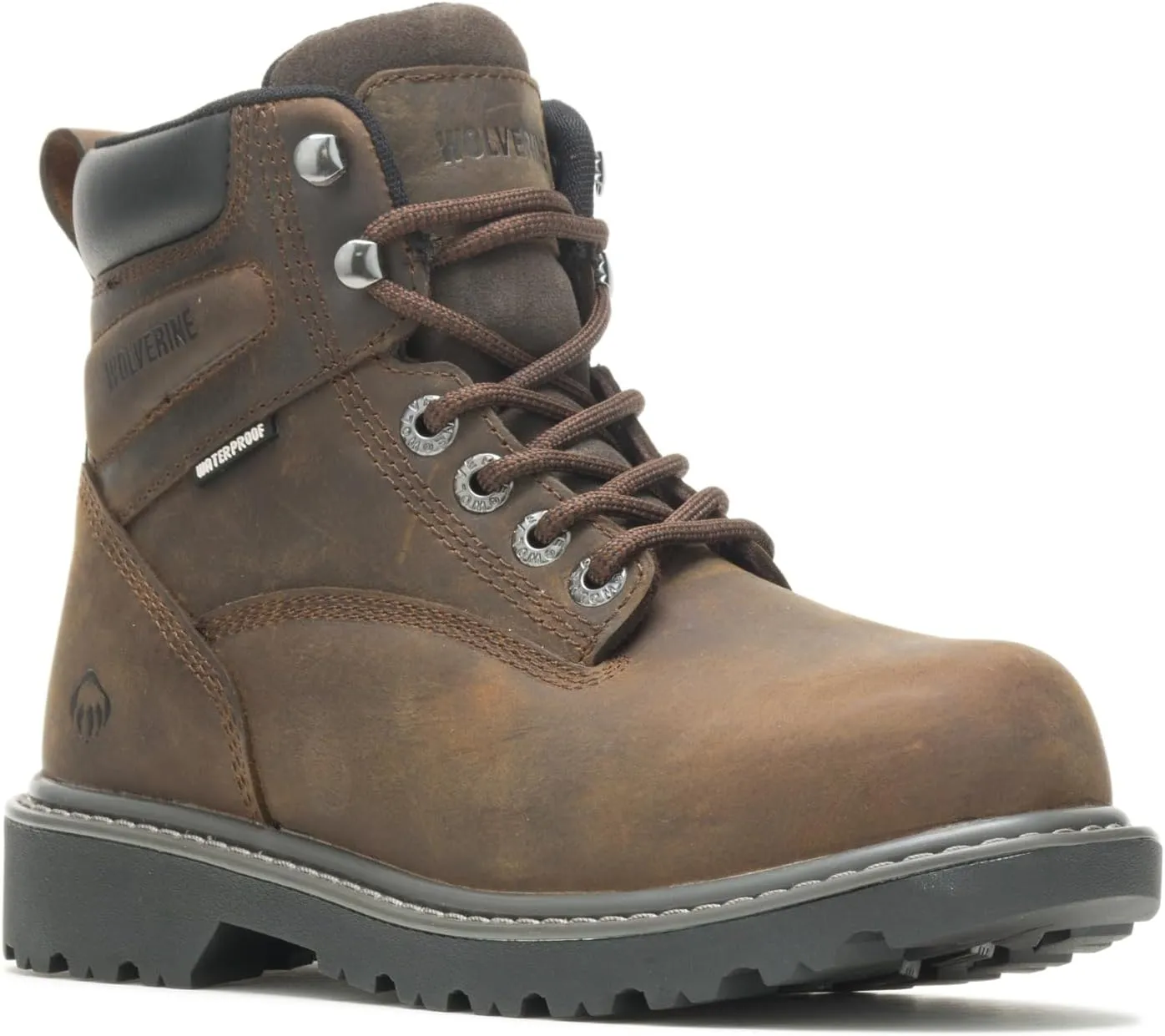 WOLVERINE Women's Floorhand Steel-Toe 6" Waterproof Work Boot