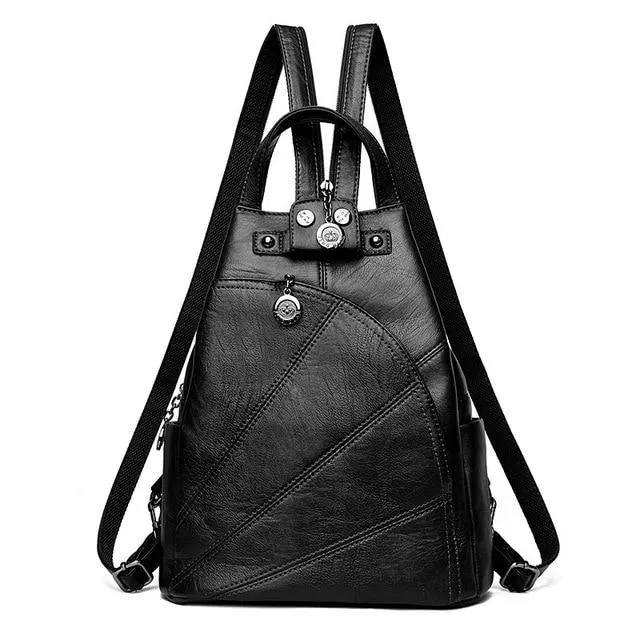 Women Anti-theft Leather Backpack