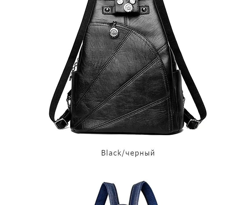 Women Anti-theft Leather Backpack