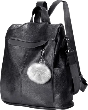 Women Backpack Purse Fashion Waterproof Anti-theft PU Leather Nylon Shoulder Bag Travel Backpack Ladies