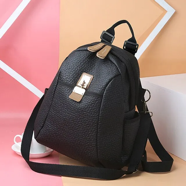 Women Backpack Soft Leather Anti-theft Large Leisure Travel Bag