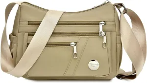 Women Shoulder Bag Multiple Pockets Bag Crossbody Bag Messenger Nylon Purse Handbag