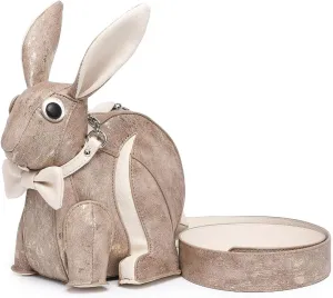 Women Shoulder Bag PU Leather Handbag Crossbody Bag Lovely Rabbits Shape Messengers Bag Shopping Dating Bag for Travel