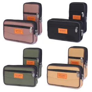 Women's & Men's & Canvas Zipper Running Cell Construction Men's Waist Packs