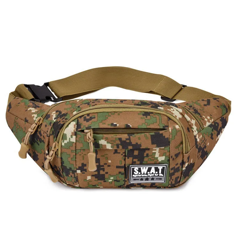 Women's & Men's & Strength Construction Site Camouflage Running Men's Waist Packs