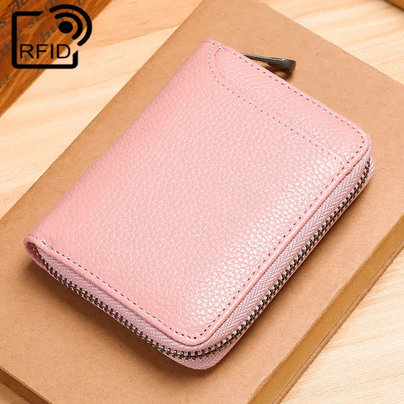 Women's & Men's & Swiping Multiple Slots Large Capacity Card Holder