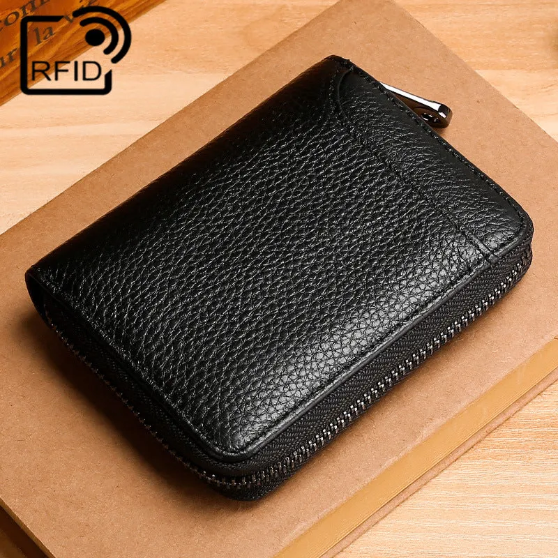 Women's & Men's & Swiping Multiple Slots Large Capacity Card Holder