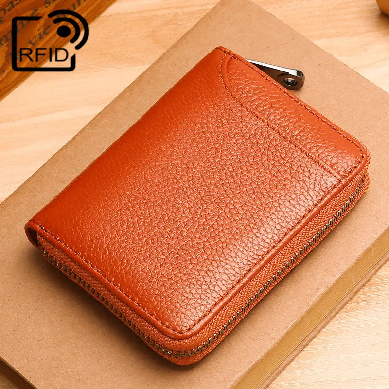 Women's & Men's & Swiping Multiple Slots Large Capacity Card Holder