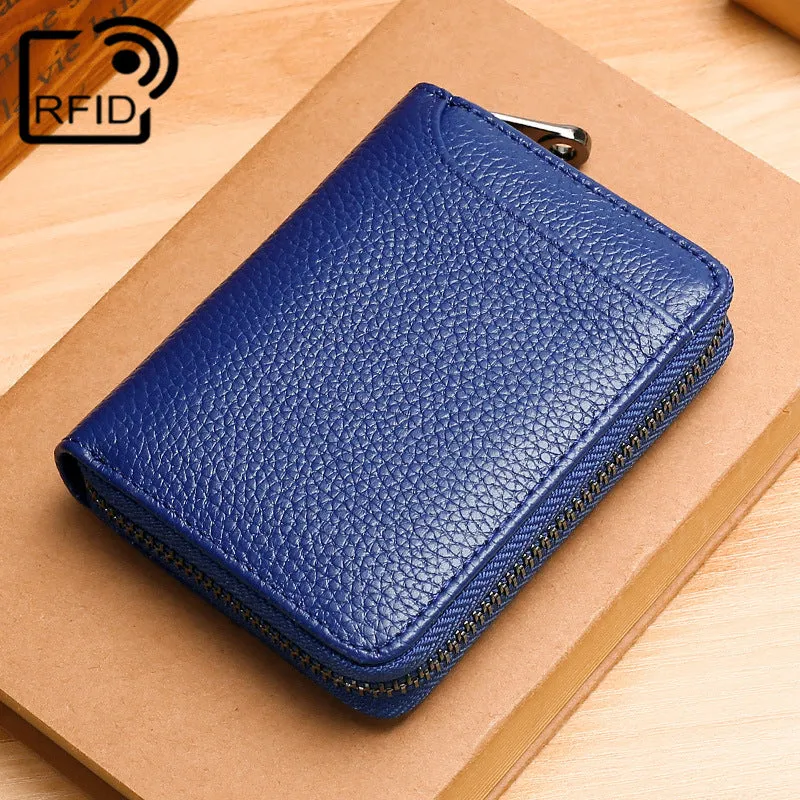 Women's & Men's & Swiping Multiple Slots Large Capacity Card Holder