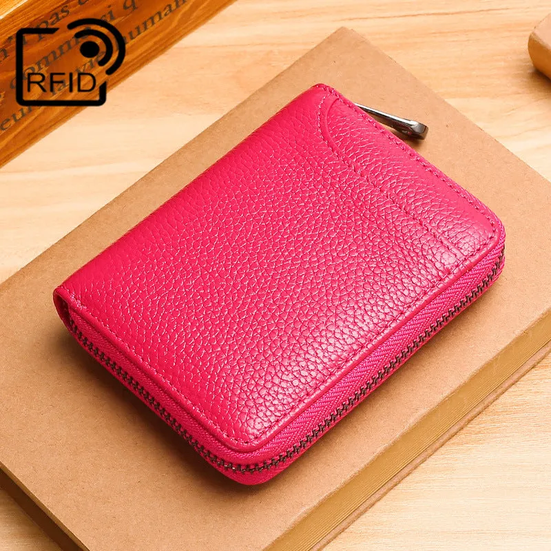 Women's & Men's & Swiping Multiple Slots Large Capacity Card Holder