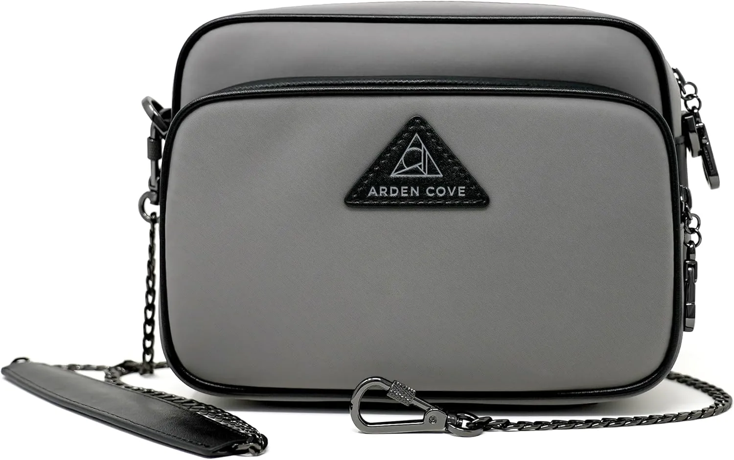 Womens Anti-Theft Water-Proof Travel Crossbody Bag with Locking Clasps Chain Strap