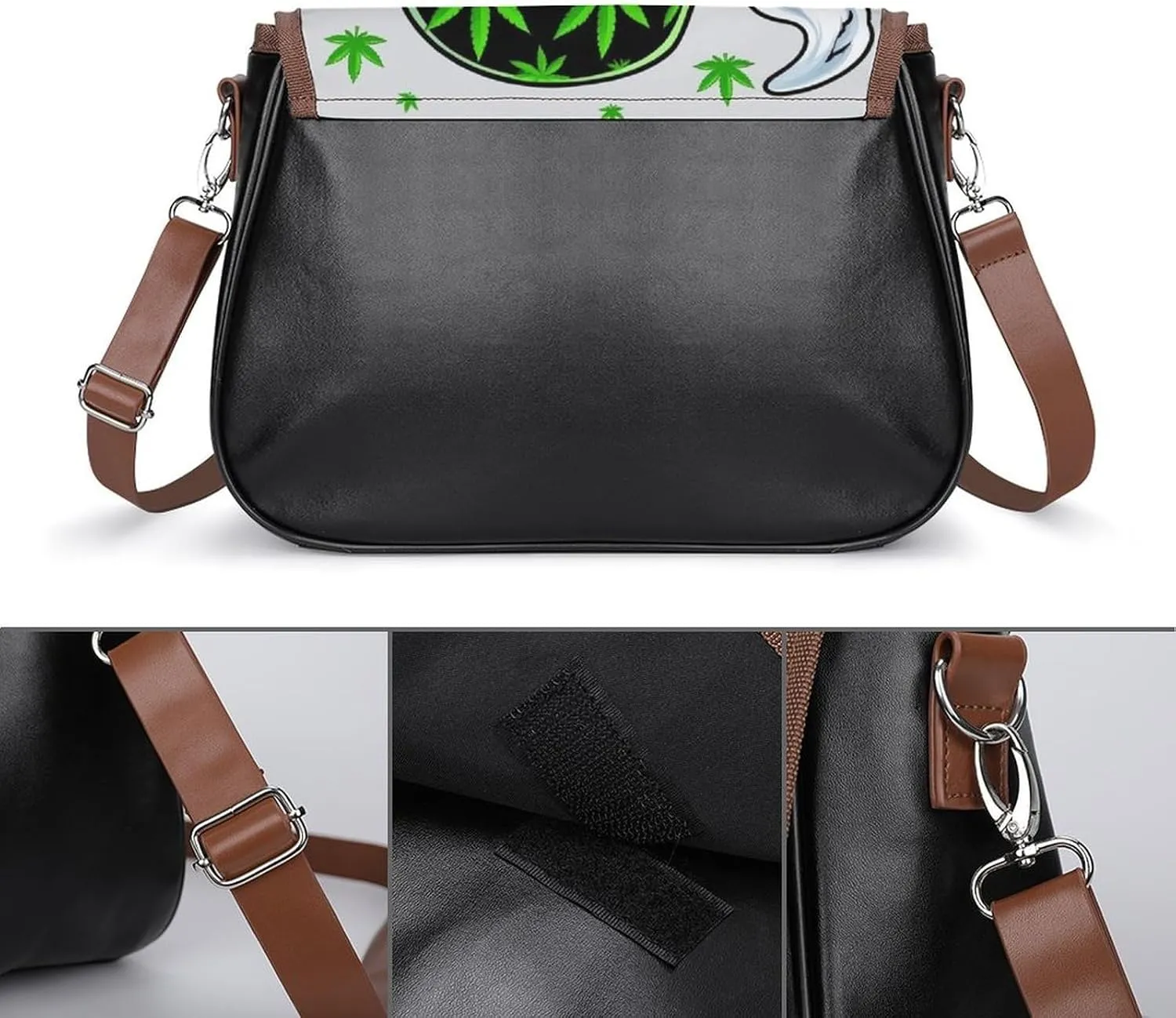 Women's Casual Crossbody Bag, Waterproof Leather Shoulder Purse Handbags for Work Travel