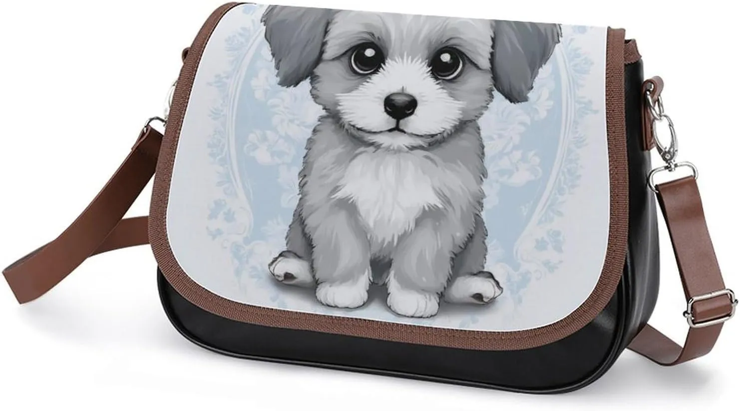 Women's Casual Crossbody Bag, Waterproof Leather Shoulder Purse Handbags for Work Travel