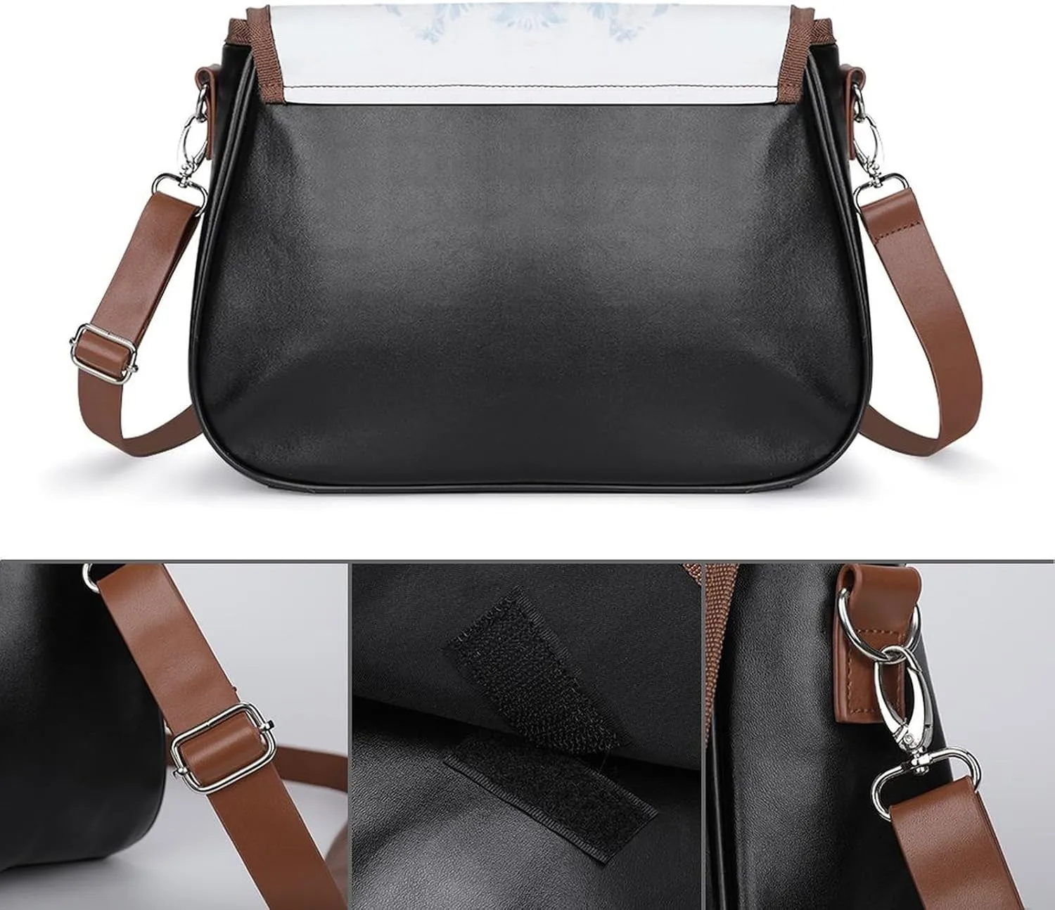 Women's Casual Crossbody Bag, Waterproof Leather Shoulder Purse Handbags for Work Travel