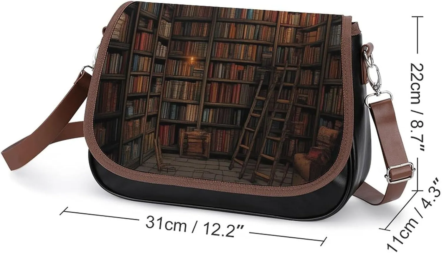 Women's Casual Crossbody Bag, Waterproof Leather Shoulder Purse Handbags for Work Travel