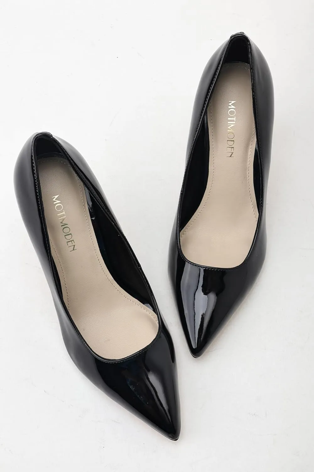 Women's Closed Toe Pointed Pumps Mid High Kitten Heels for Women Dress Shoes Womens Wedding Dressy Shoes