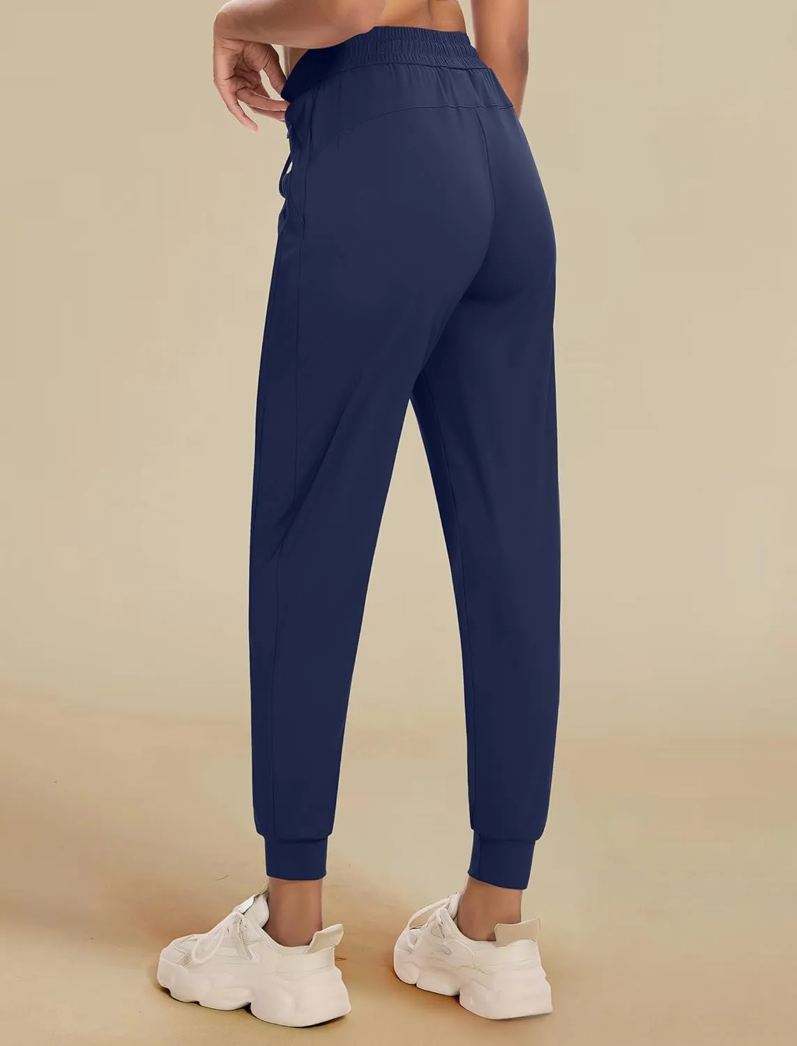 Women's Joggers Pants with Zipper Pockets High Waisted Athletic Drawstring Sweatpants for Lounge Workout Jogging 2024