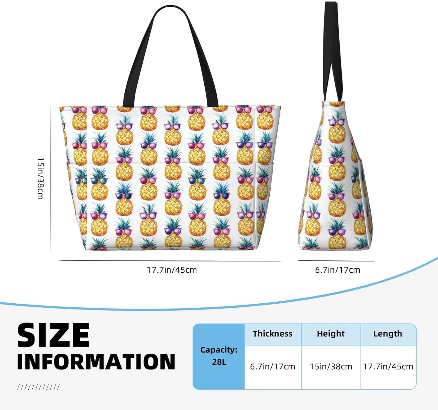 Women's Large Beach Bag Waterproof Travel Tote Bag with Pocket Sandproof Foldable Weekender Bags for Pool Vacation