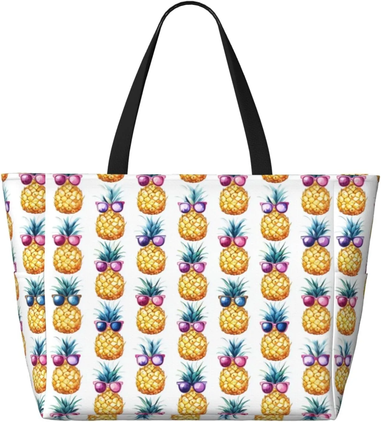 Women's Large Beach Bag Waterproof Travel Tote Bag with Pocket Sandproof Foldable Weekender Bags for Pool Vacation