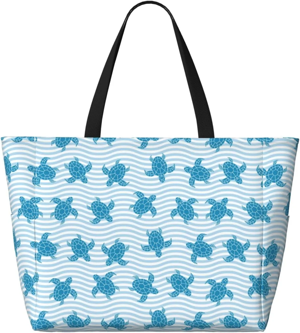 Women's Large Beach Bag Waterproof Travel Tote Bag with Pocket Sandproof Foldable Weekender Bags for Pool Vacation