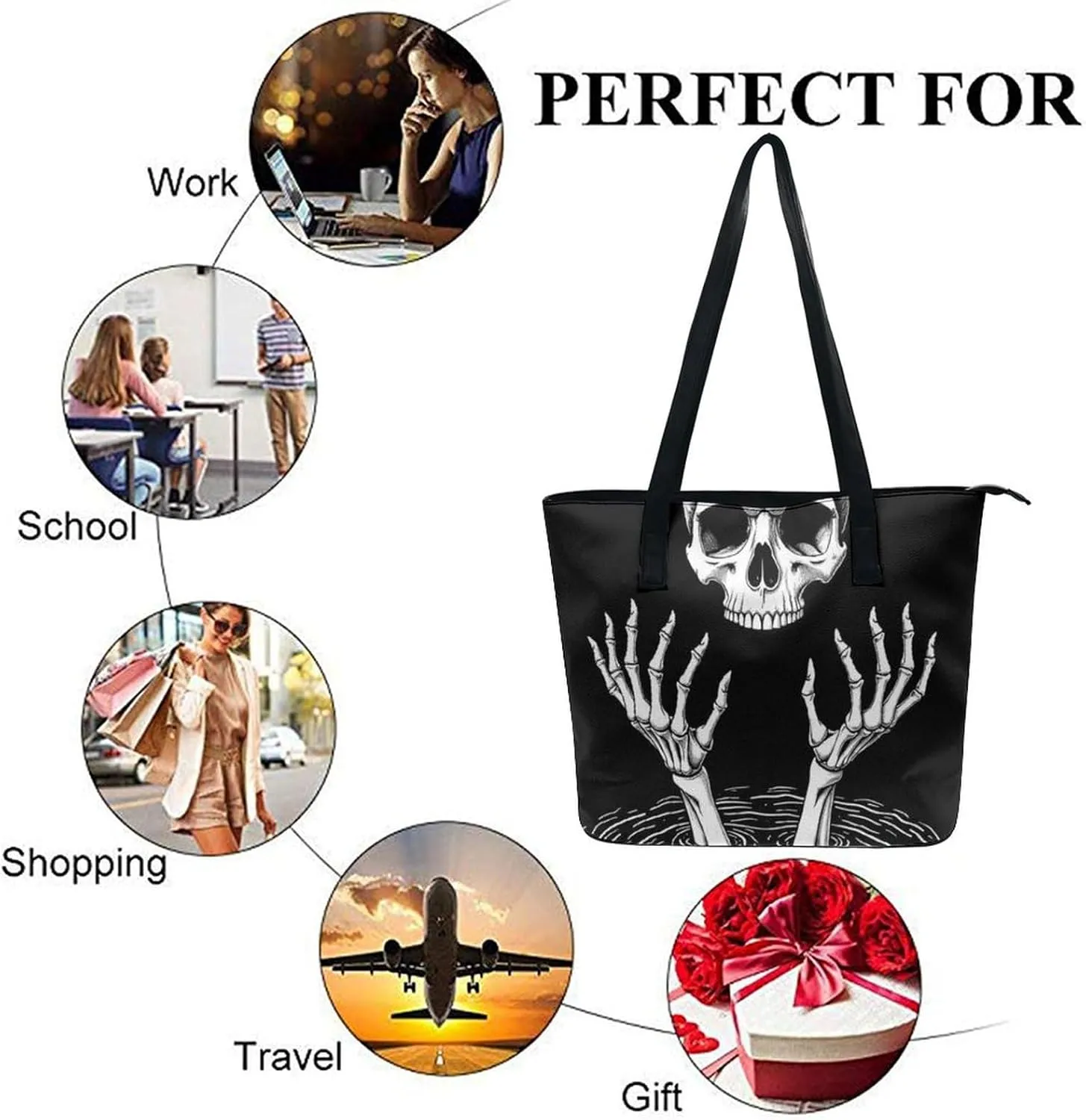 Womens Large Capacity Shoulder Tote Bag Casual Multifunction Handbags