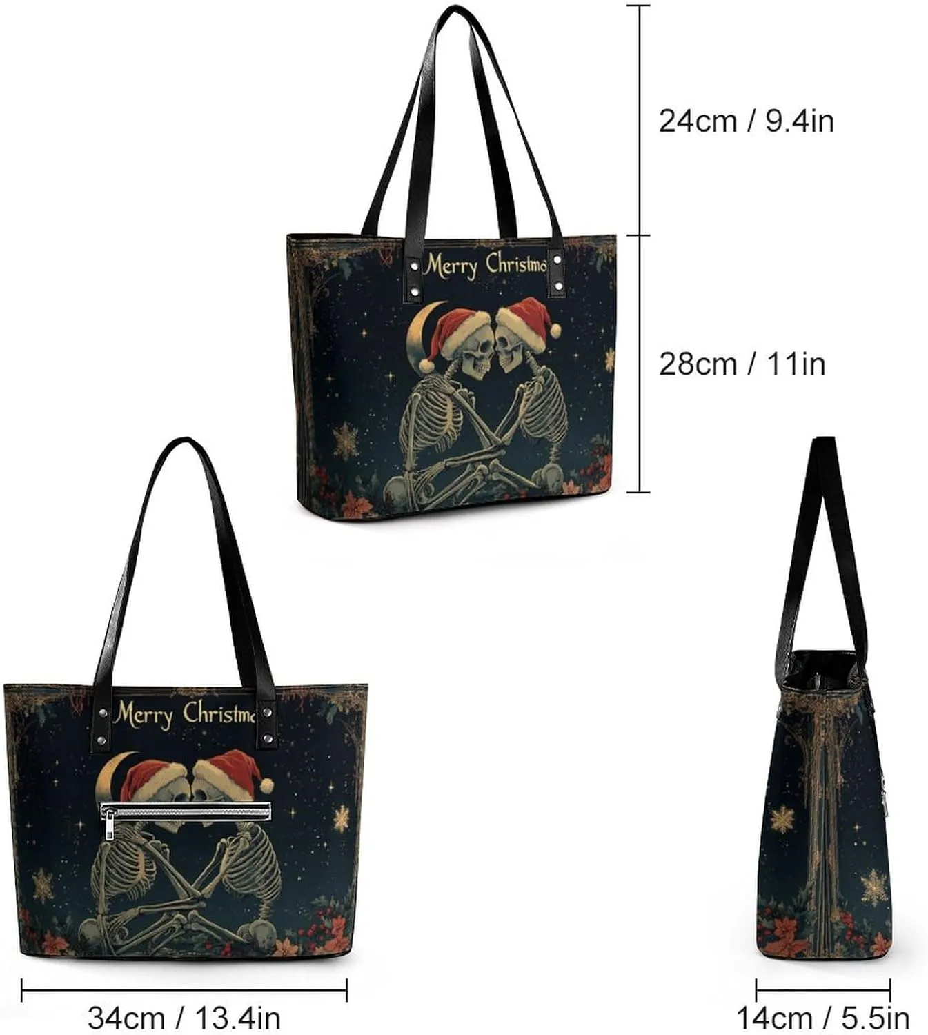 Women's Leather Tote Bag Fashion Handbag for Work Travel Shopping Daily Use Large Capacity Shoulder Purse