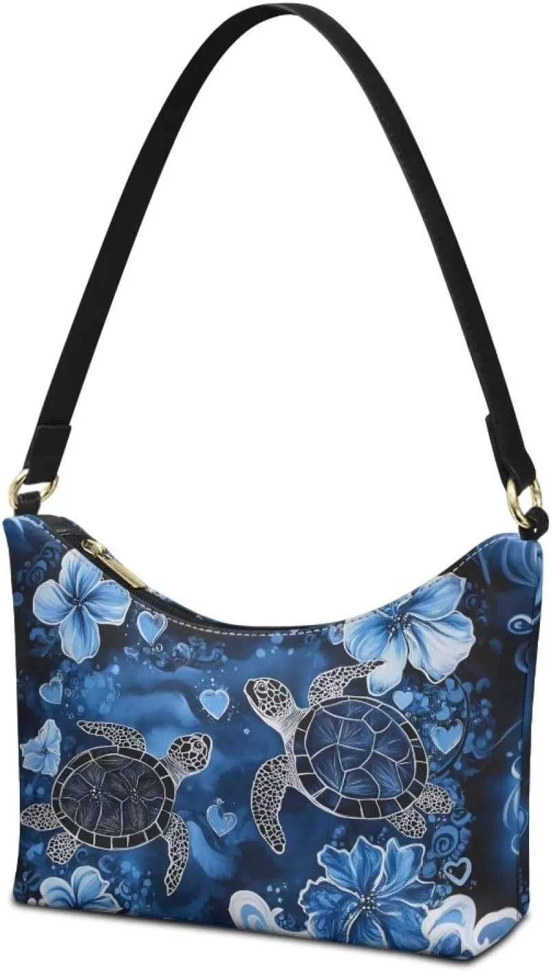 Womens Leather Underarm Shoulder Bag with Zipper Tote Handbag Purse for Work Travel Daily Use