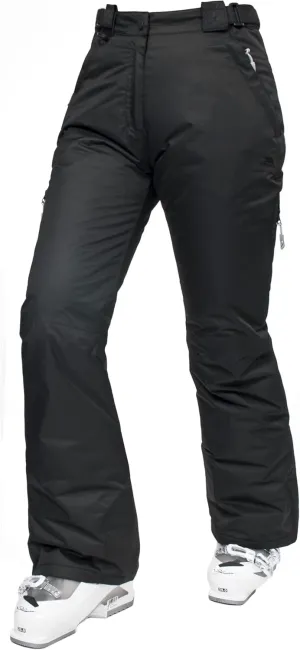 Women's Lohan Waterproof Ski Pant with Removable Suspenders (Black, Small (29 inch Inseam))