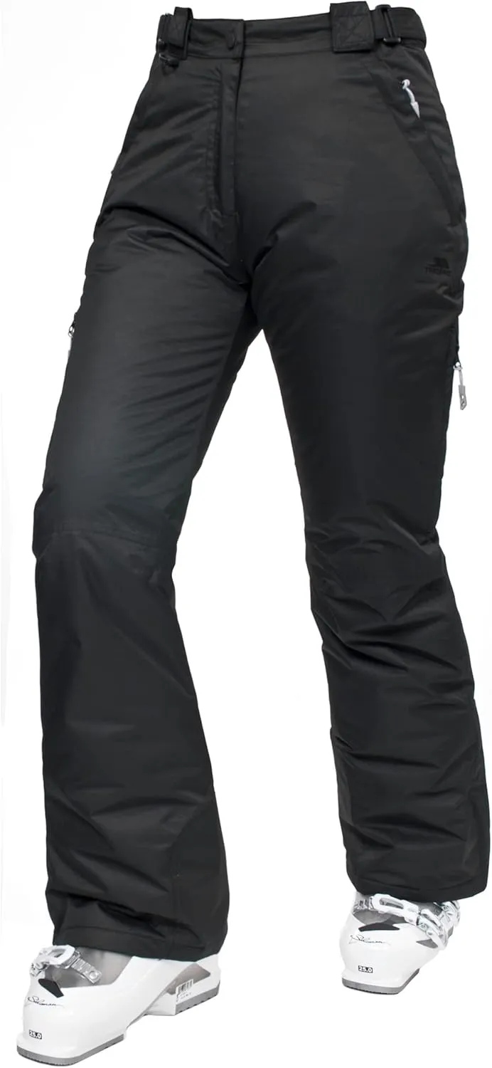 Women's Lohan Waterproof Ski Pant with Removable Suspenders (Black, Small (29 inch Inseam))