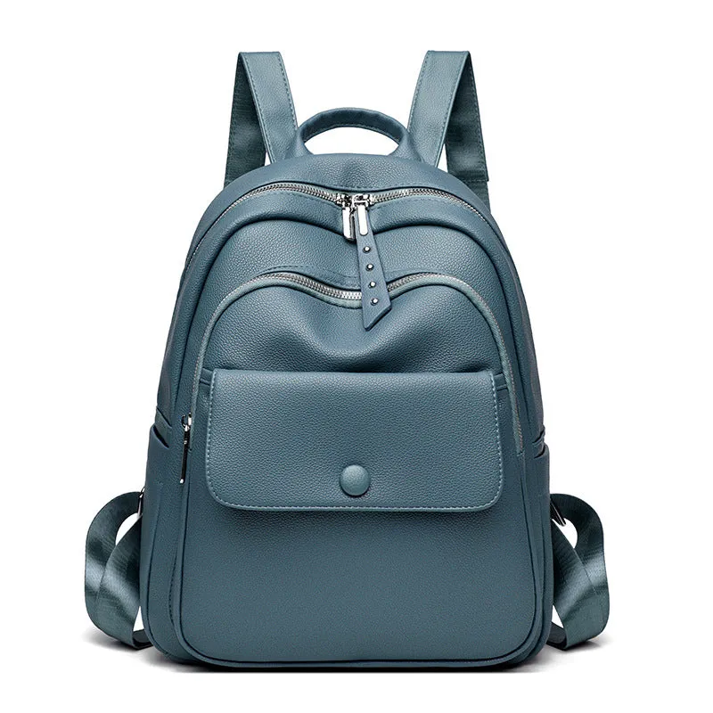 Women's Mummy Soft Leather Fashion Simple Comfortable Backpacks