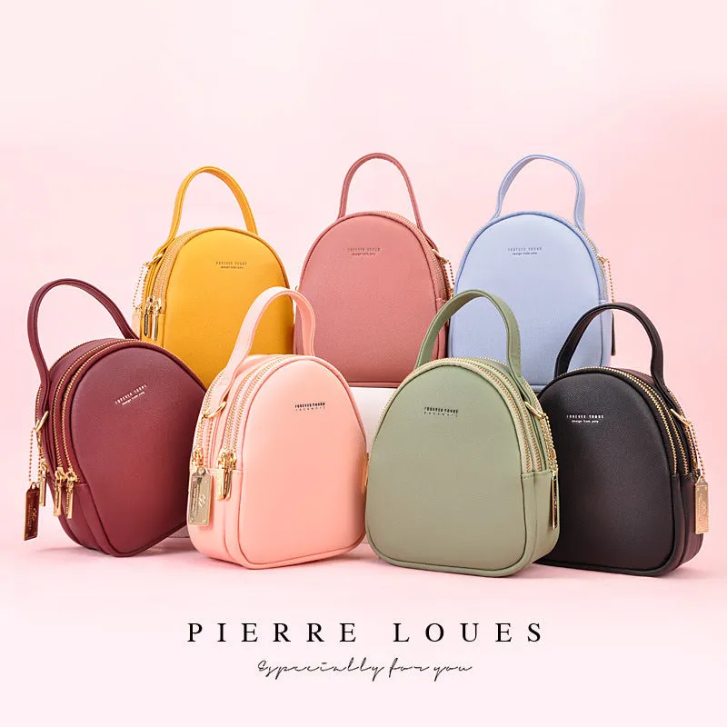 Women's Pierre Korean Style Solid Color Simple Backpacks