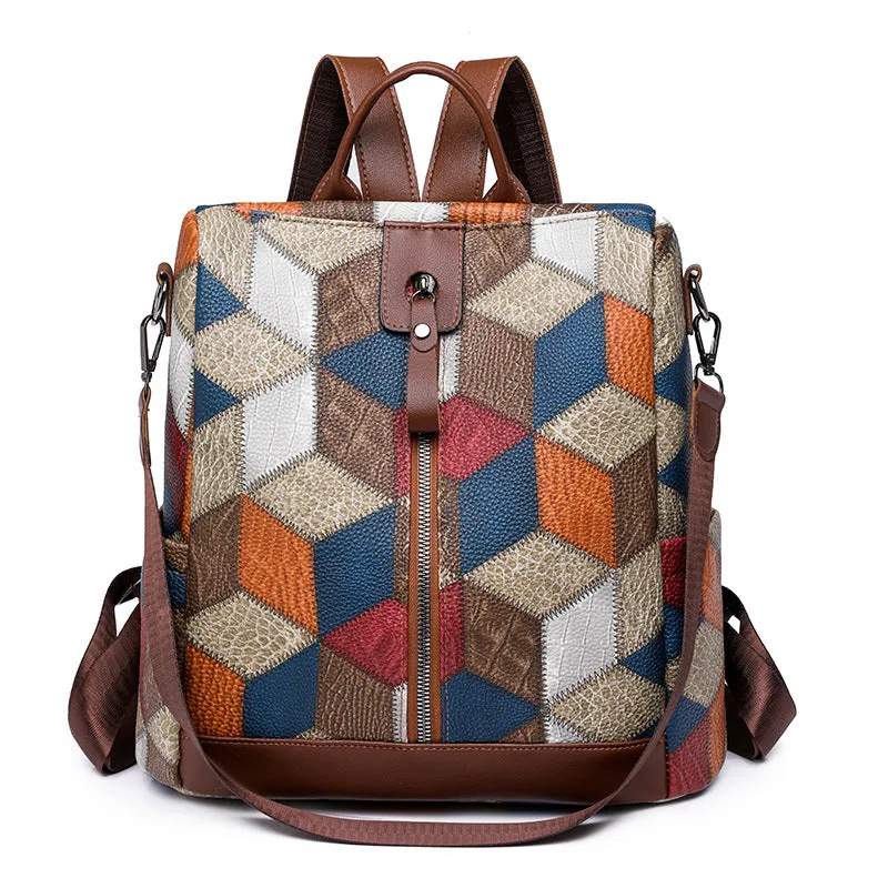 Women's Pupil Large Trendy Capacity Trusted Stitching Diverse collection Backpacks Color