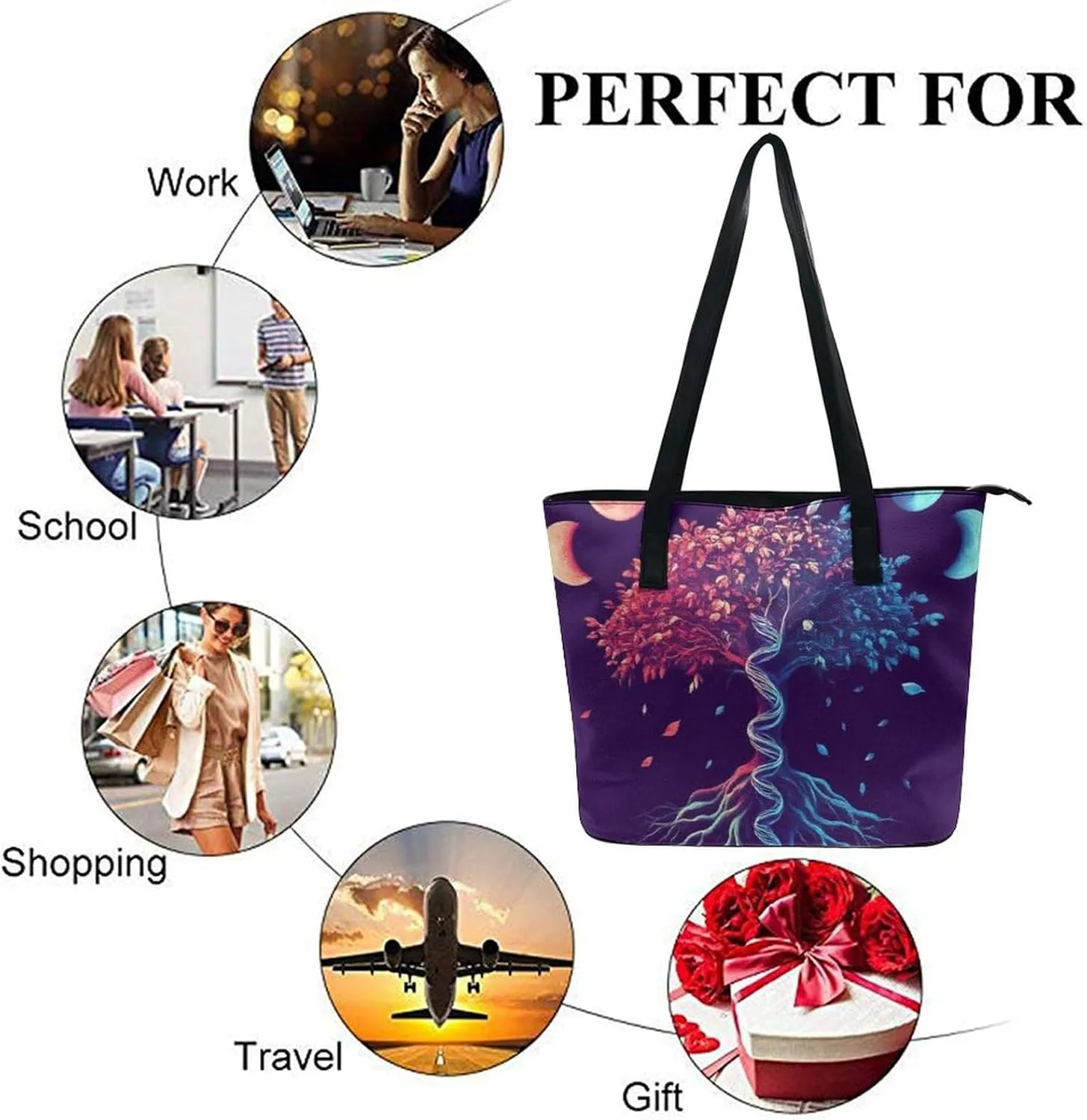 Women's Stylish Tote Bag Travel Shoulder Handbags Work Casual Hobo Sling Bag