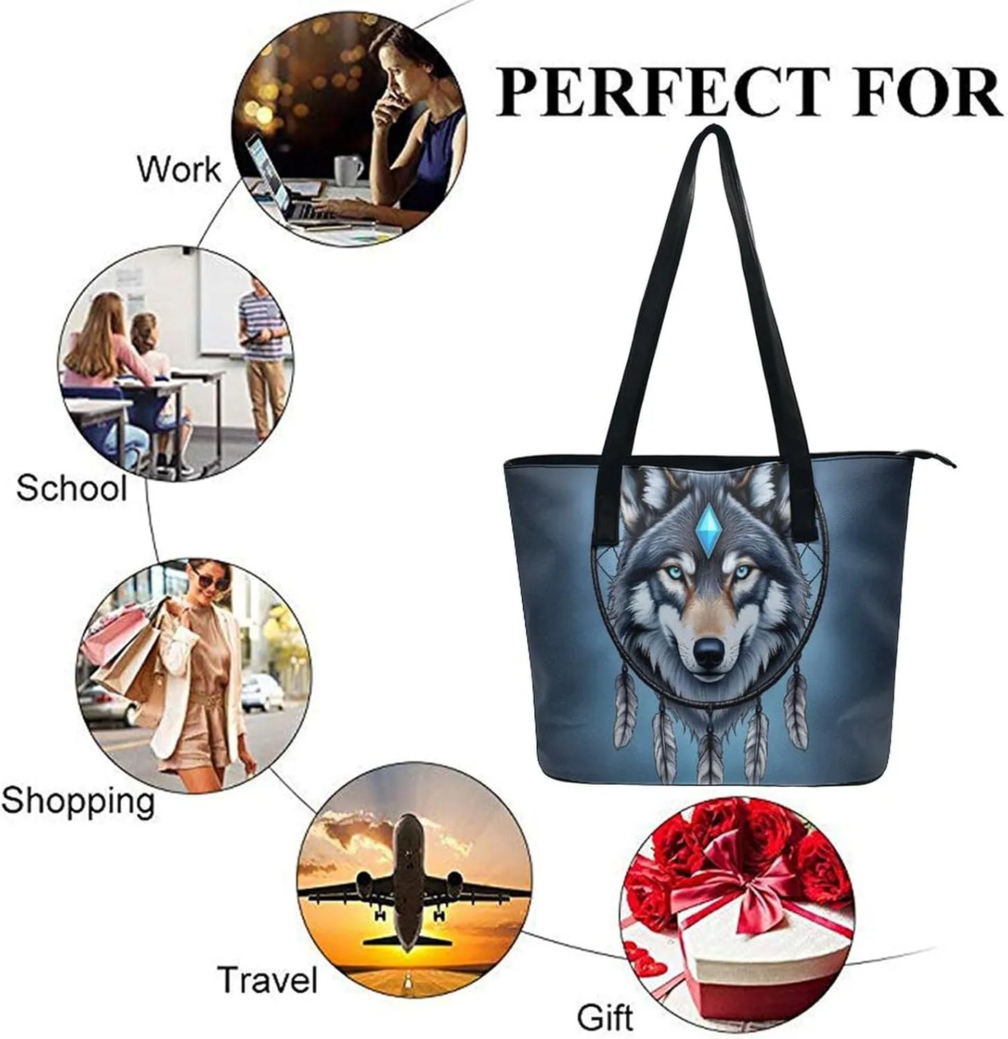 Women's Stylish Tote Bag Travel Shoulder Handbags Work Casual Hobo Sling Bag