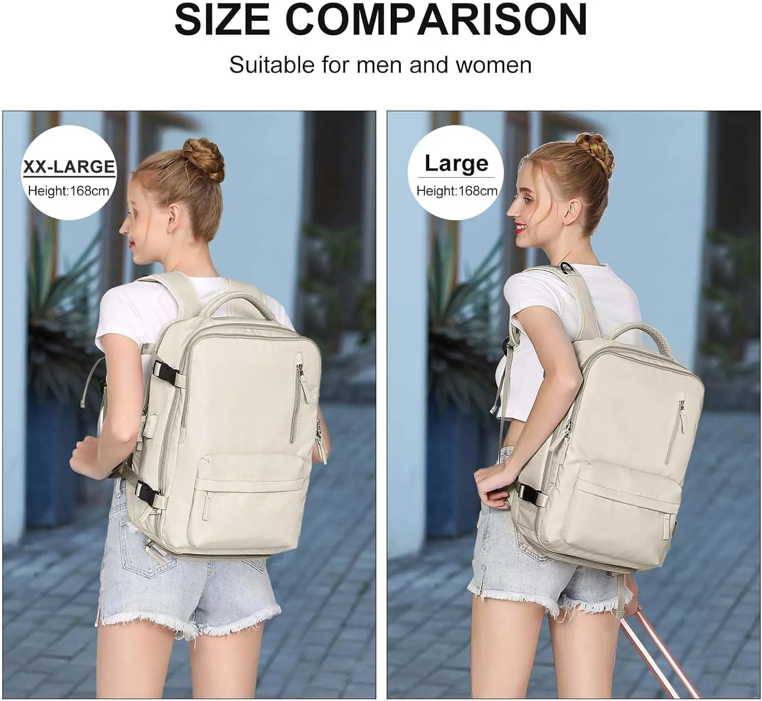 WONHOX Large Travel Backpack Carry on Flight Approved Laptop Work Business Backpack for Women Men Mochila de Viaje