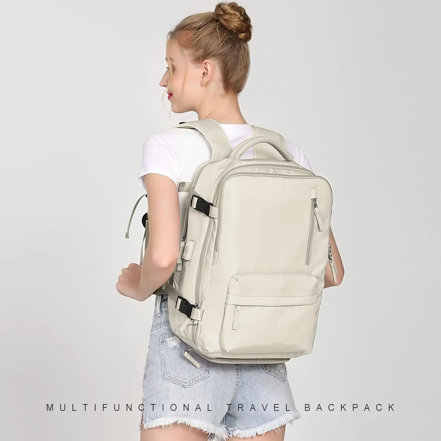 WONHOX Large Travel Backpack Carry on Flight Approved Laptop Work Business Backpack for Women Men Mochila de Viaje